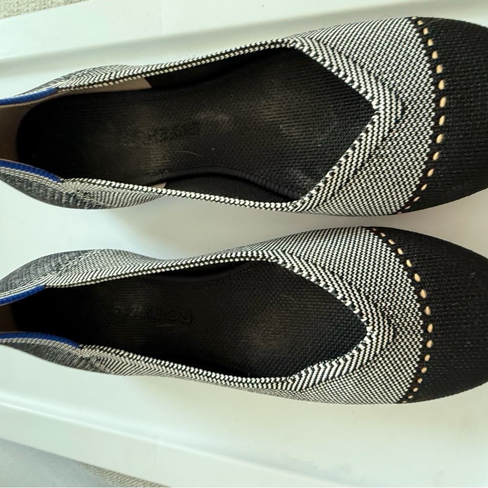 Rothy's Black and White Patterned Flats